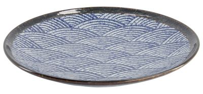 Japans porseleinen dinerbord - Aisai Seigaiha - Tokyo Design Studio - 25 x 3.2cm