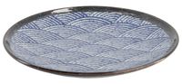Japans porseleinen dinerbord - Aisai Seigaiha - Tokyo Design Studio - 25 x 3.2cm