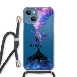 Stars quote: iPhone 13 Transparant Hoesje met koord