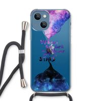 Stars quote: iPhone 13 Transparant Hoesje met koord