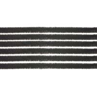 Chenilledraad - 10x - zwart - 50 cm - hobby/knutsel materialen