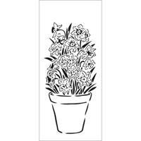 The Crafter's Workshop • slimline stencil jonquils 10,16x22,86cm