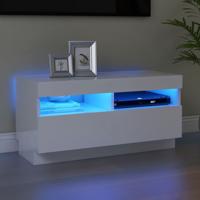 Tv-meubel met LED-verlichting 80x35x40 cm hoogglans wit Tv-meubel met LED-verlichting 80x35x40 cm hoogglans wit