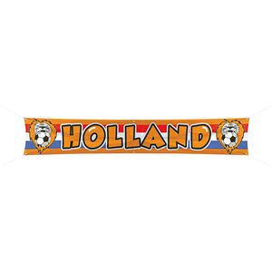 Banner Voetbal Holland Oranje (370x60cm)