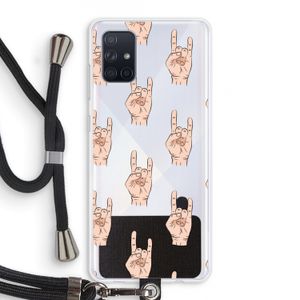 Rock: Samsung Galaxy A71 Transparant Hoesje met koord