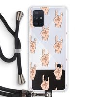 Rock: Samsung Galaxy A71 Transparant Hoesje met koord Rock: Samsung Galaxy A71 Transparant Hoesje met koord