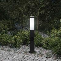 Bolderarmatuur met stopcontact 50 cm Zwart IP44