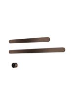 Hotbath &MORE set van 2 rails RASS80 SOFT SQUARE 80 en RASS50 SOFT SQUARE 50 cm met separate schakelaar en inbouw element Tuscan Bronze (RASS50+RASS80TB)