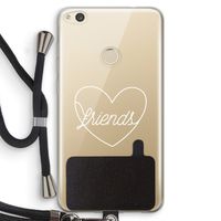 Friends heart pastel: Huawei Ascend P8 Lite (2017) Transparant Hoesje met koord