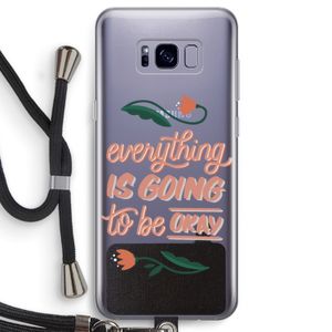 Optimistic flower girl: Samsung Galaxy S8 Transparant Hoesje met koord