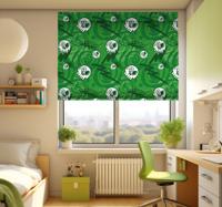 Groen Graffiti-schedels Rolgordijn puber