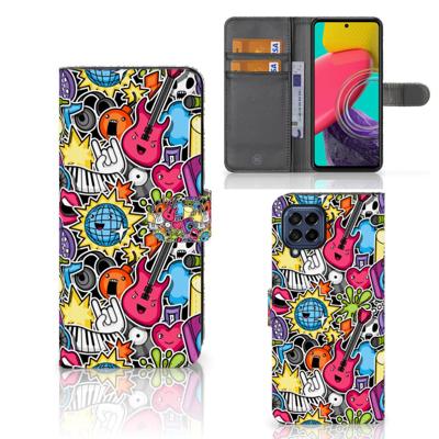 Samsung Galaxy M53 | Wallet Case | met Pasjes | Punk Rock Samsung Galaxy M53 | Wallet Case | met Pasjes | Punk Rock