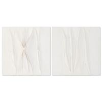 Canvas Home ESPRIT Wit Abstract Scandinavisch 60 x 3,5 x 60 cm (2 Stuks)