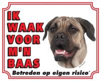 Bullmastiff Waakbord - Ik waak voor mijn baas