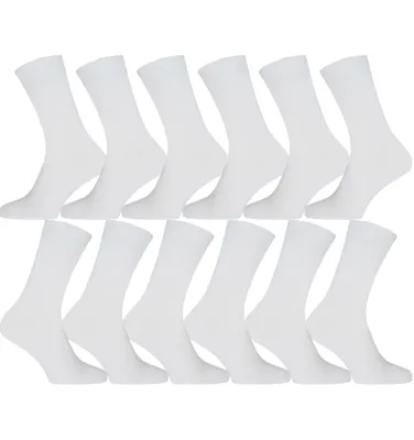 Gianvaglia 12-paar sokken dames & heren - Katoenen Goedkope sokken - Multipack witte sokken heren en dames