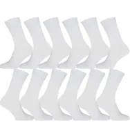 Gianvaglia 12-paar sokken dames & heren - Katoenen Goedkope sokken - Multipack witte sokken heren en dames