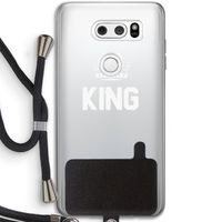 King zwart: LG V30 Transparant Hoesje met koord