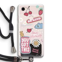 Positivity: Pixel 3 Transparant Hoesje met koord