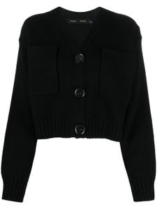 Proenza Schouler cardigan Sofia à coupe crop - Noir