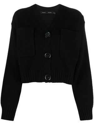 Proenza Schouler cardigan Sofia à coupe crop - Noir