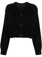 Proenza Schouler cardigan Sofia à coupe crop - Noir - thumbnail