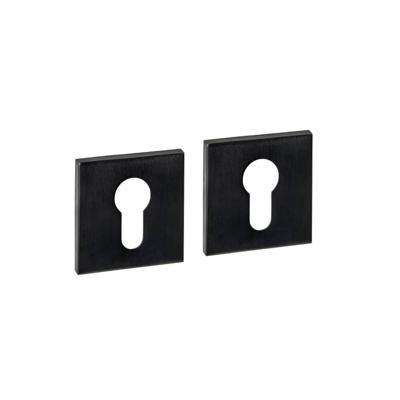 Intersteel Set van 2 cilinderrozettenTira vierkant zwart 53x53mm - 1323.103087