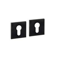 Intersteel Set van 2 cilinderrozettenTira vierkant zwart 53x53mm - 1323.103087