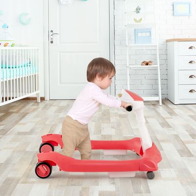 Baby Loopfiets Opvouwbare Loopfiets met Instelbare Hoogte en Snelheid Muziek Doosje Licht en Comfortabel Zitkussen Leeftijd van 6 - 18 Maanden