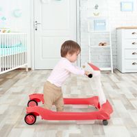 Baby Loopfiets Opvouwbare Loopfiets met Instelbare Hoogte en Snelheid Muziek Doosje Licht en Comfortabel Zitkussen Leeftijd van 6 - 18 Maanden