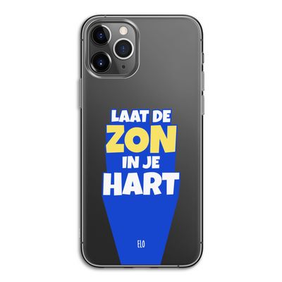 Laat de zon in je hart: iPhone 11 Pro Transparant Hoesje