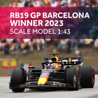 1:43 RB19 GP Barcelona 2023 - Winnaar Max Verstappen - Schaalmodel - Red Bull Racing