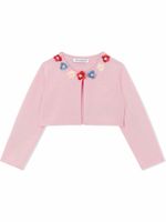 Dolce & Gabbana Kids cardigan à fleurs appliquées - Rose