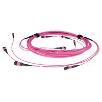 ACT DC5404 Glasvezel Patchkabel 50/125 OM4(OM3) Polarity A Trunkkabel 4x MTP/MPO Female - 15 meter