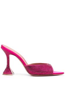 Amina Muaddi mules Lupita 100 mm à ornements en cristal - Rose