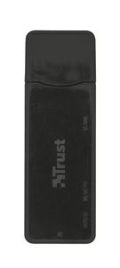 Trust Nanga Compacte USB-kaartlezer (USB 3.2) Desktop accessoire Zwart