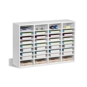 VEVOR Literatuur Organizer Brievenbak 36 Vakken Verstelbare Planken Hout Wit