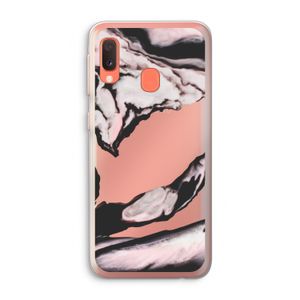 Roze stroom: Samsung Galaxy A20e Transparant Hoesje