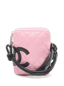 CHANEL Pre-Owned petit sac porté épaule Cambon à logo CC appliqué (2003-2004) - Rose