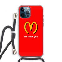 I'm lovin' you: iPhone 12 Pro Transparant Hoesje met koord