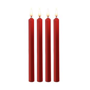 Teasing Wax Candles Large - Parafin - 4-pack - Red