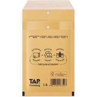 Comebag luchtkussenenveloppen, ft 100 x 165 mm, met stripsluiting, bruin, doos van 200 stuks