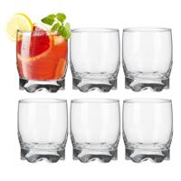 Excellent Houseware Drinkglazen / waterglazen Tumblers Odessa - transparant glas - 6x stuks - 245 ml