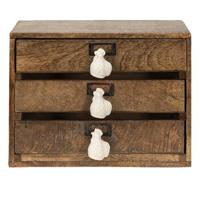 Clayre & Eef Ladekastje 29x14x22 cm Bruin Hout Kip