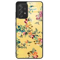 Samsung Galaxy A72 glazen hardcase - Florals for days
