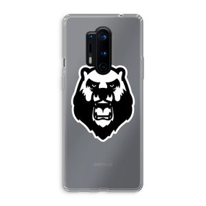 Angry Bear (white): OnePlus 8 Pro Transparant Hoesje