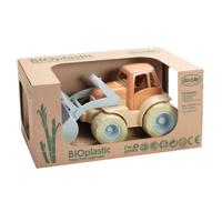 Dantoy tractor met voorlader blauw/oranje, 30cm Dantoy tractor met voorlader blauw/oranje, 30cm