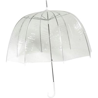 Transparante bruiloft koepel paraplu - kunststof handvat - dia 75 cm - doorzichtig