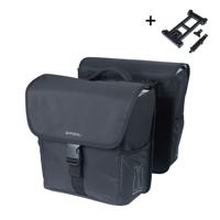 Basil Tas go mik 2.0 dubbel zwart | 32l