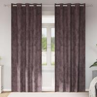 VidaXL Velvet gordijnen met gordijnen 2 pcs bruin 245 x 140 cm fluweel