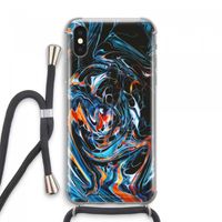 Black Unicorn: iPhone XS Max Transparant Hoesje met koord